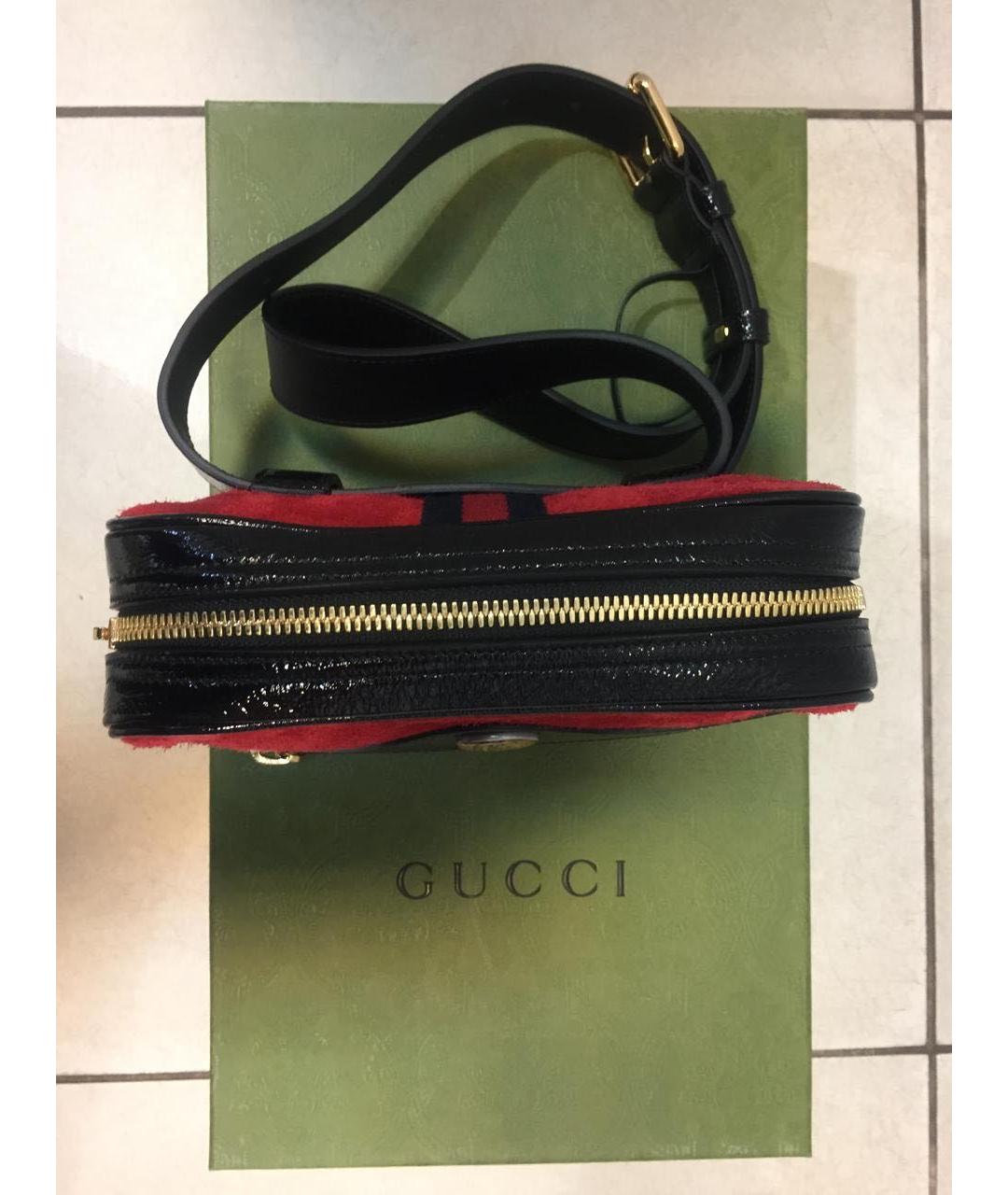 GUCCI Красная замшевая поясная сумка, фото 6
