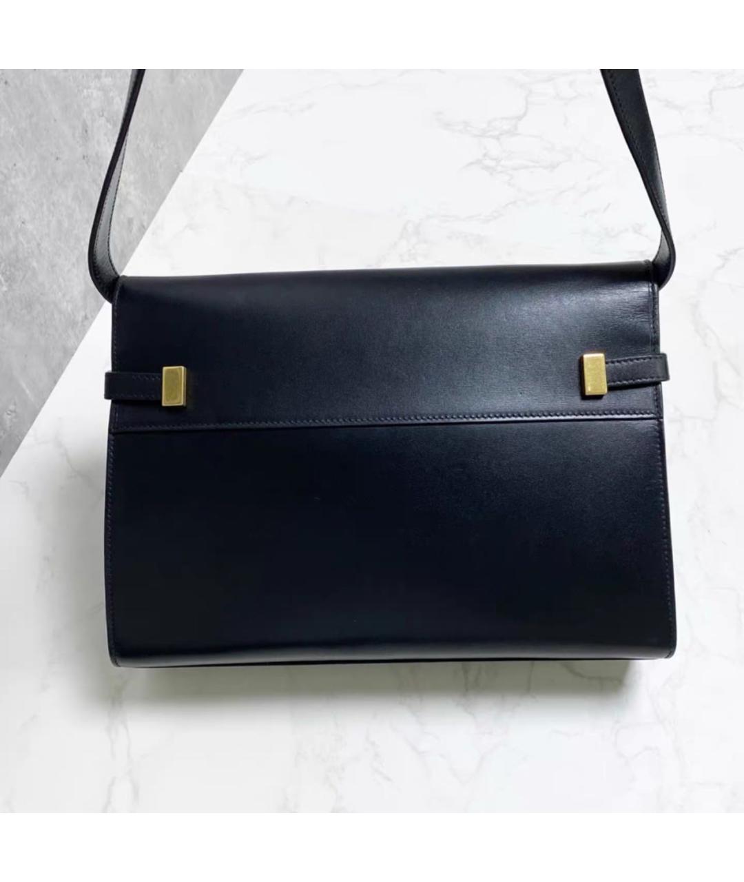 SAINT LAURENT Черная кожаная сумка через плечо, фото 4