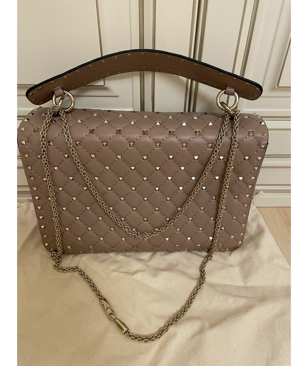 VALENTINO Розовая кожаная сумка тоут, фото 3