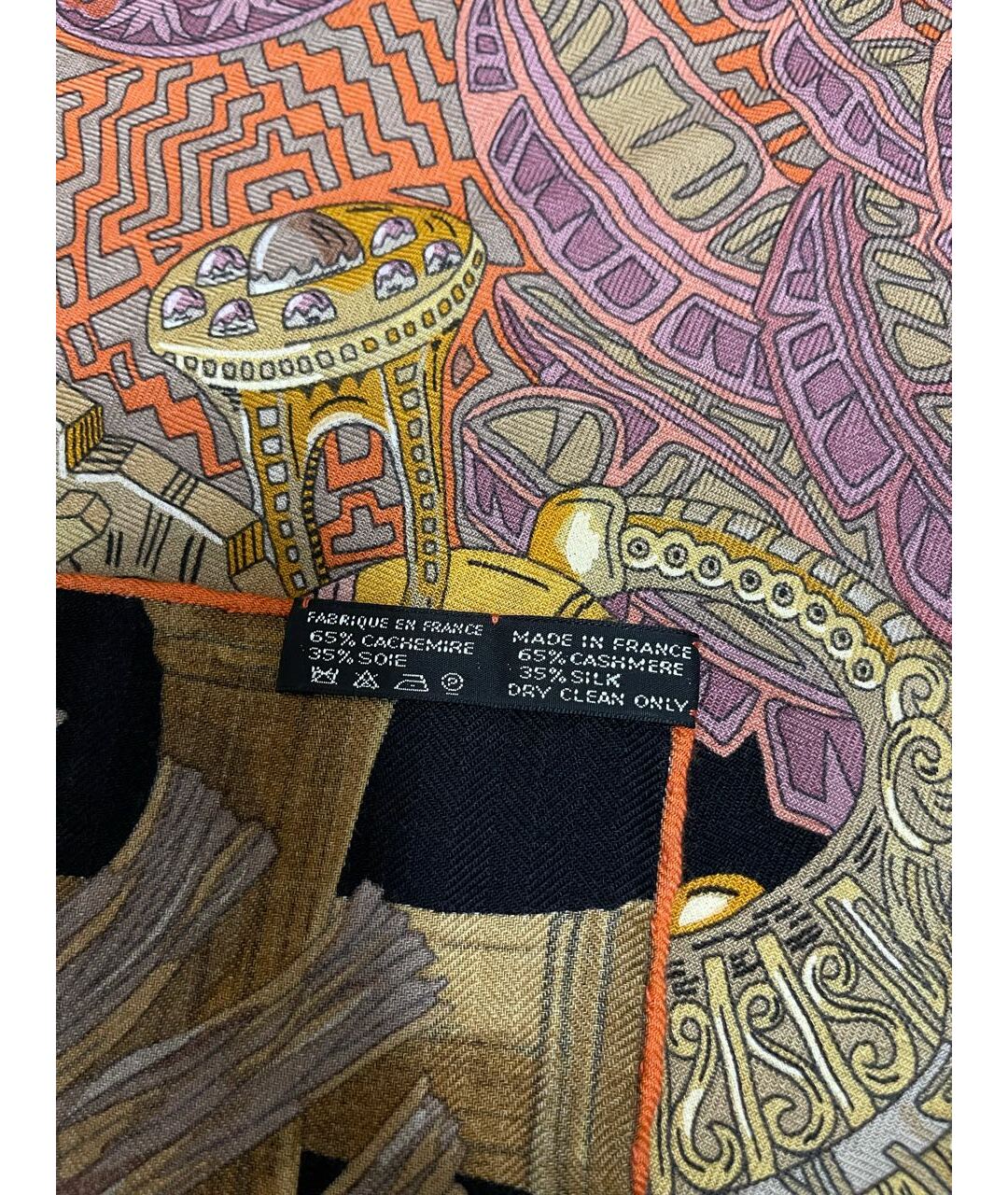 HERMES PRE-OWNED Черный кашемировый шарф, фото 2