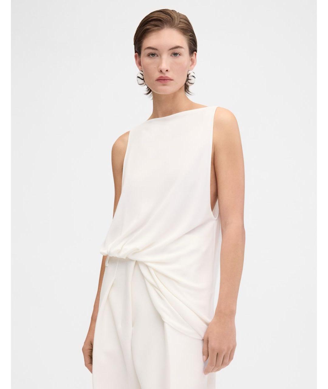 JACQUEMUS Белая вискозная майка, фото 5