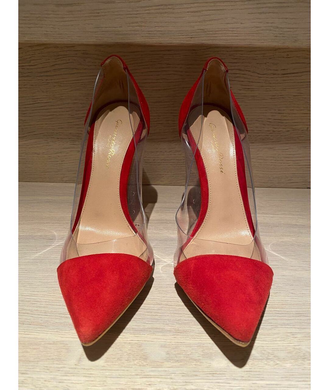 GIANVITO ROSSI Красные замшевые туфли, фото 2
