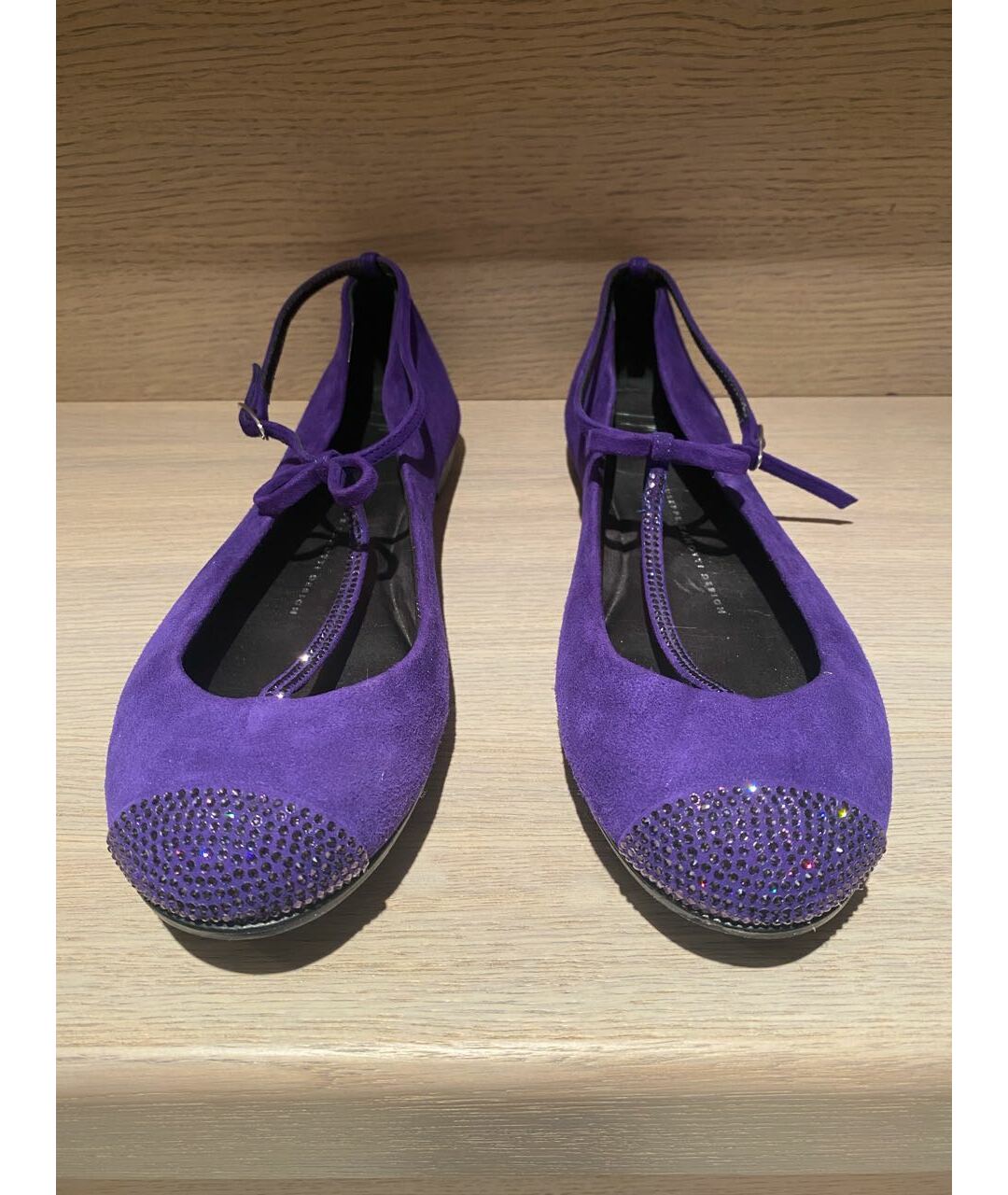GIUSEPPE ZANOTTI DESIGN Фиолетовые нубуковые балетки, фото 2