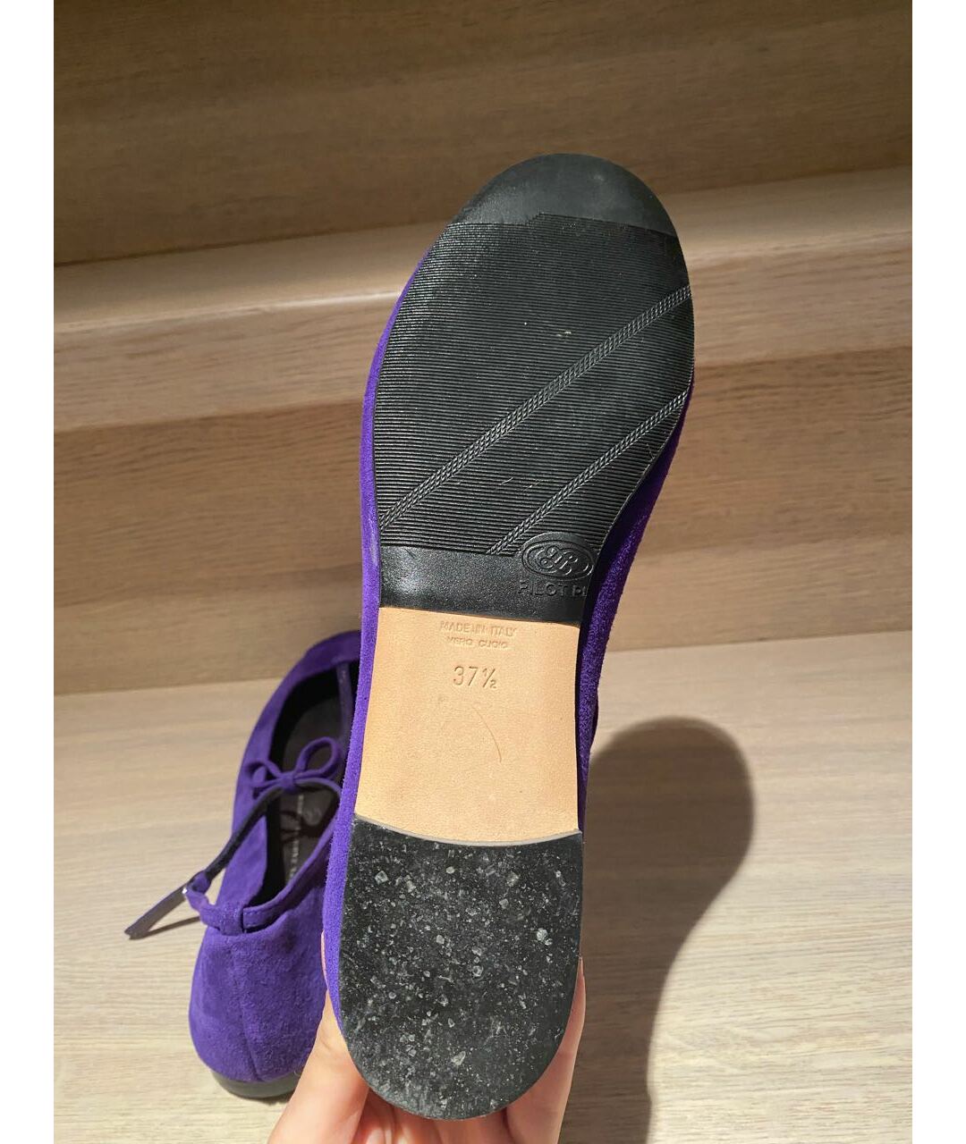 GIUSEPPE ZANOTTI DESIGN Фиолетовые нубуковые балетки, фото 5
