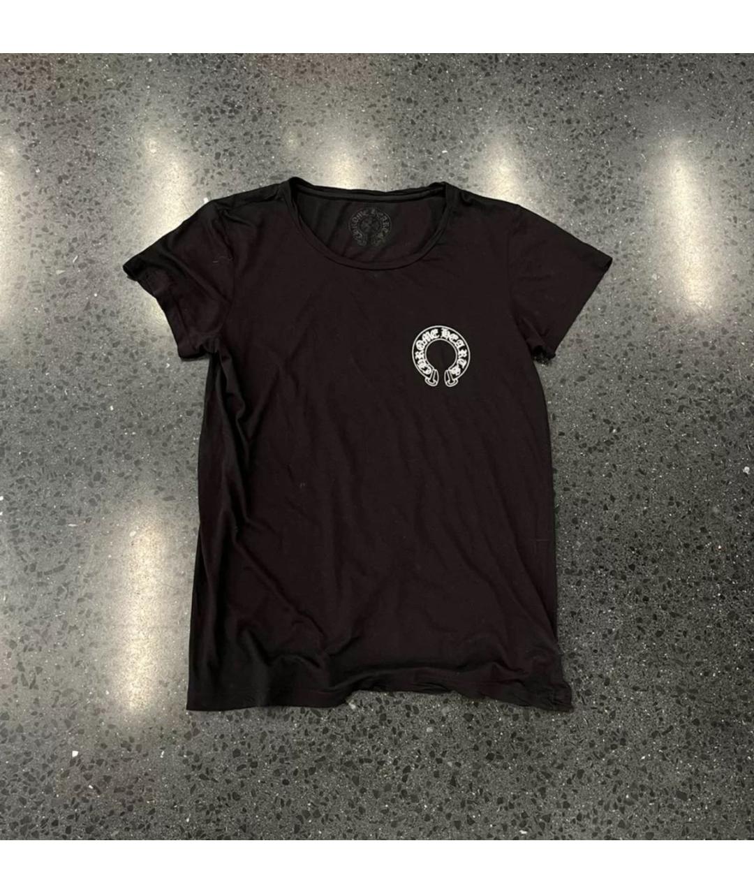 CHROME HEARTS Черная хлопковая футболка, фото 4