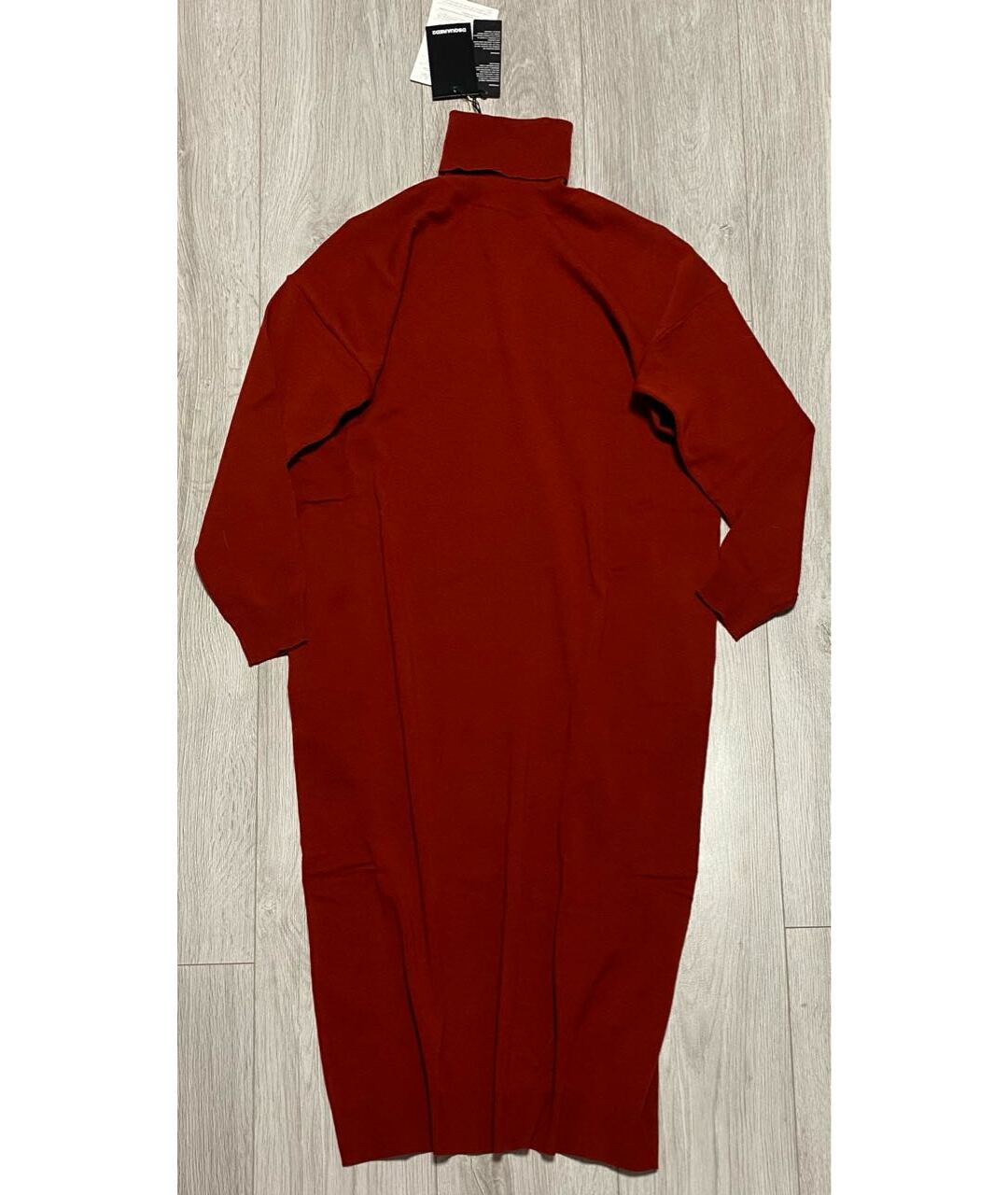 DSQUARED2 Красное шерстяное повседневное платье, фото 2
