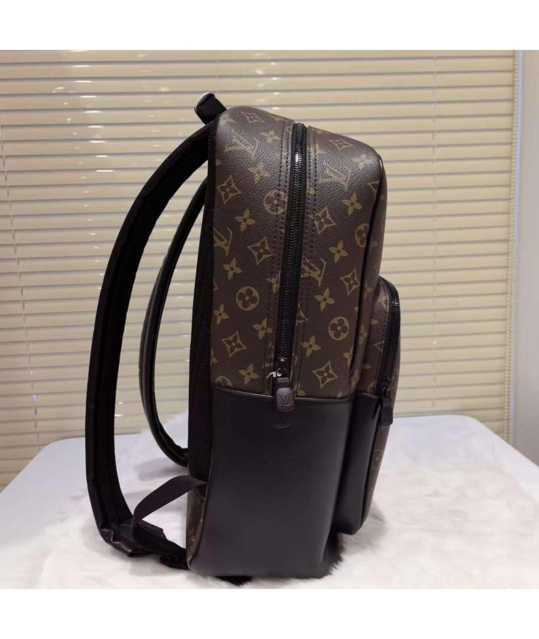 LOUIS VUITTON Коричневый кожаный рюкзак, фото 4
