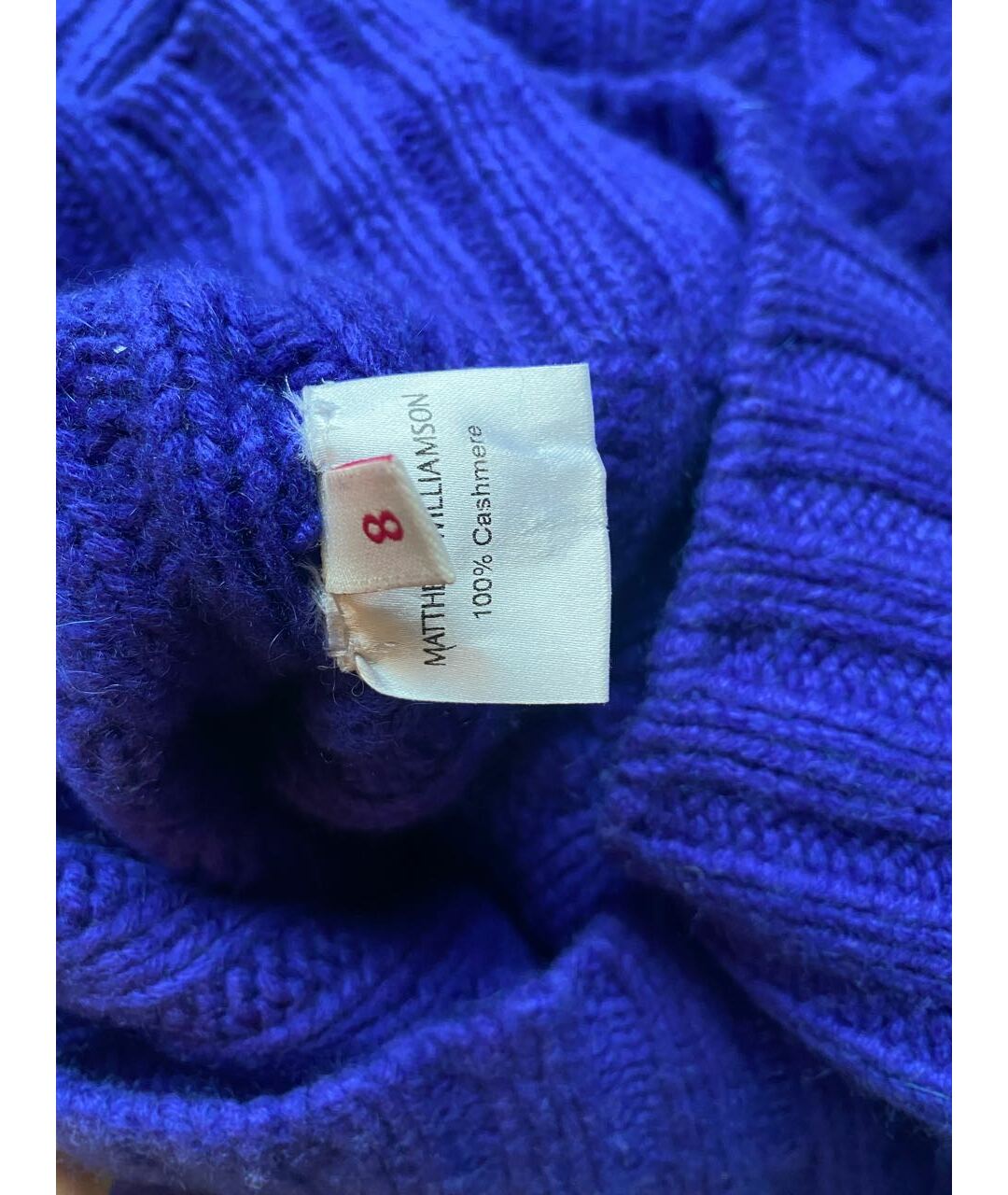 MATTHEW WILLIAMSON Фиолетовый кашемировый джемпер / свитер, фото 5