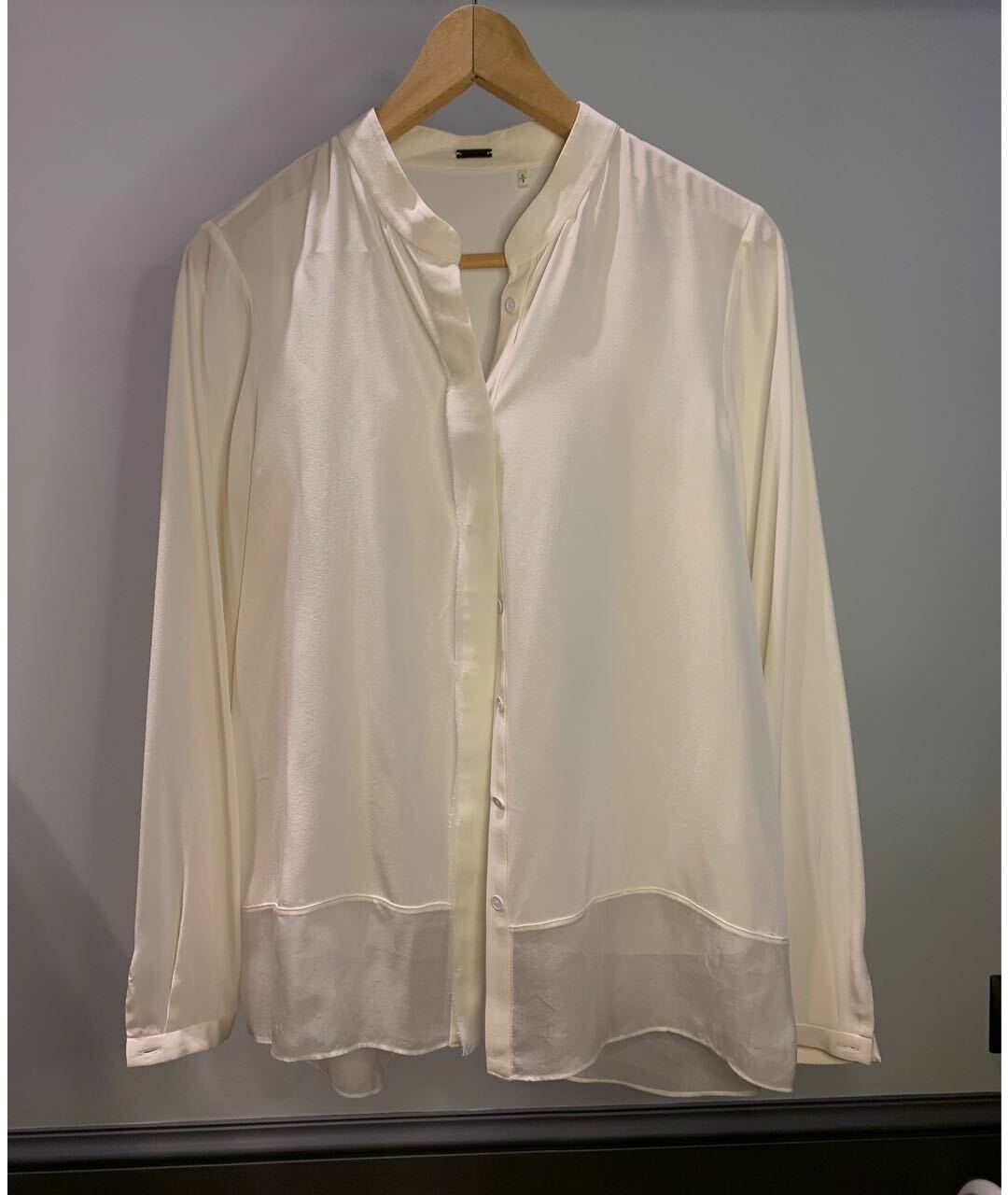 ELIE TAHARI Белая шелковая рубашка, фото 7