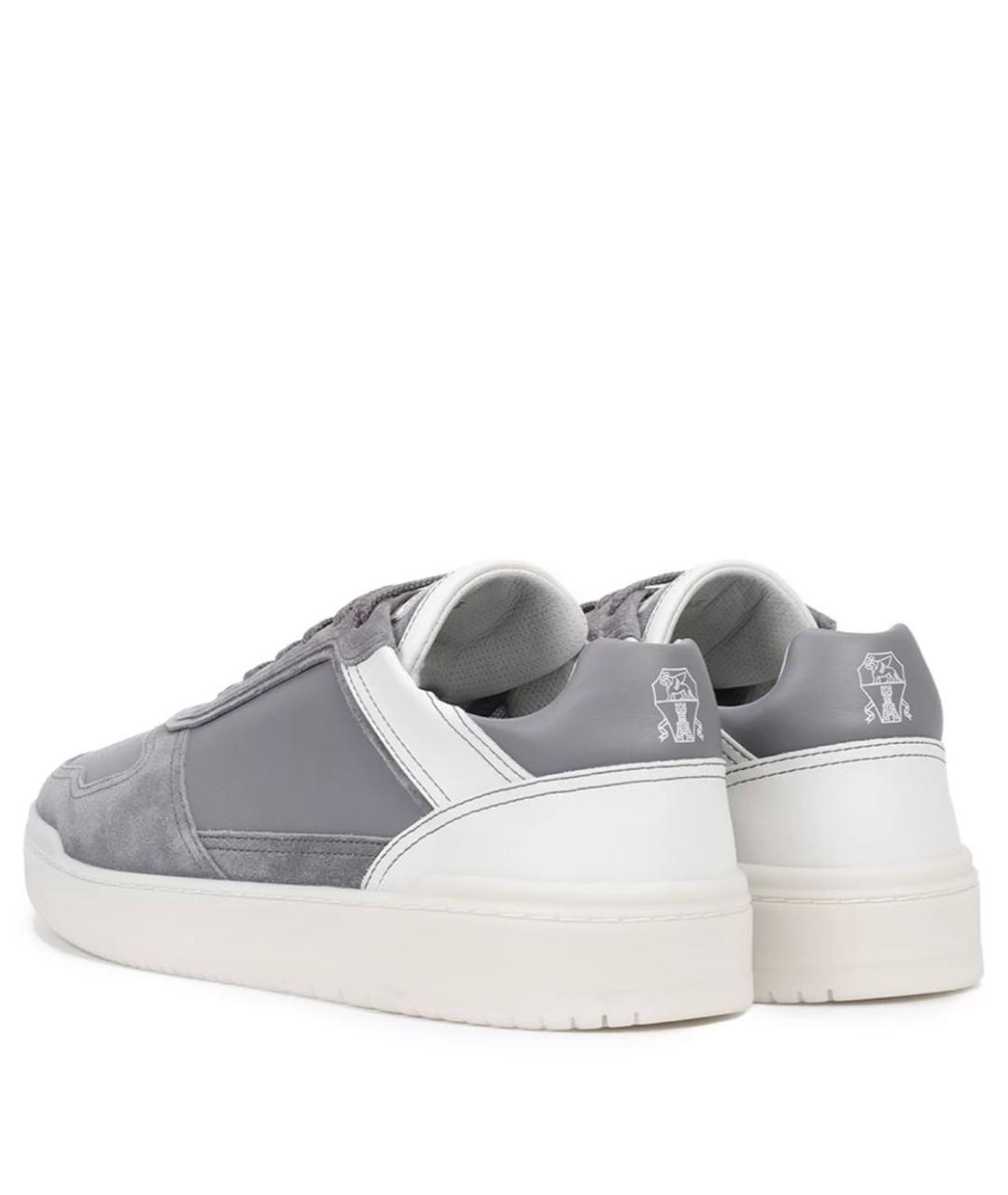 BRUNELLO CUCINELLI Серые низкие кроссовки / кеды, фото 3