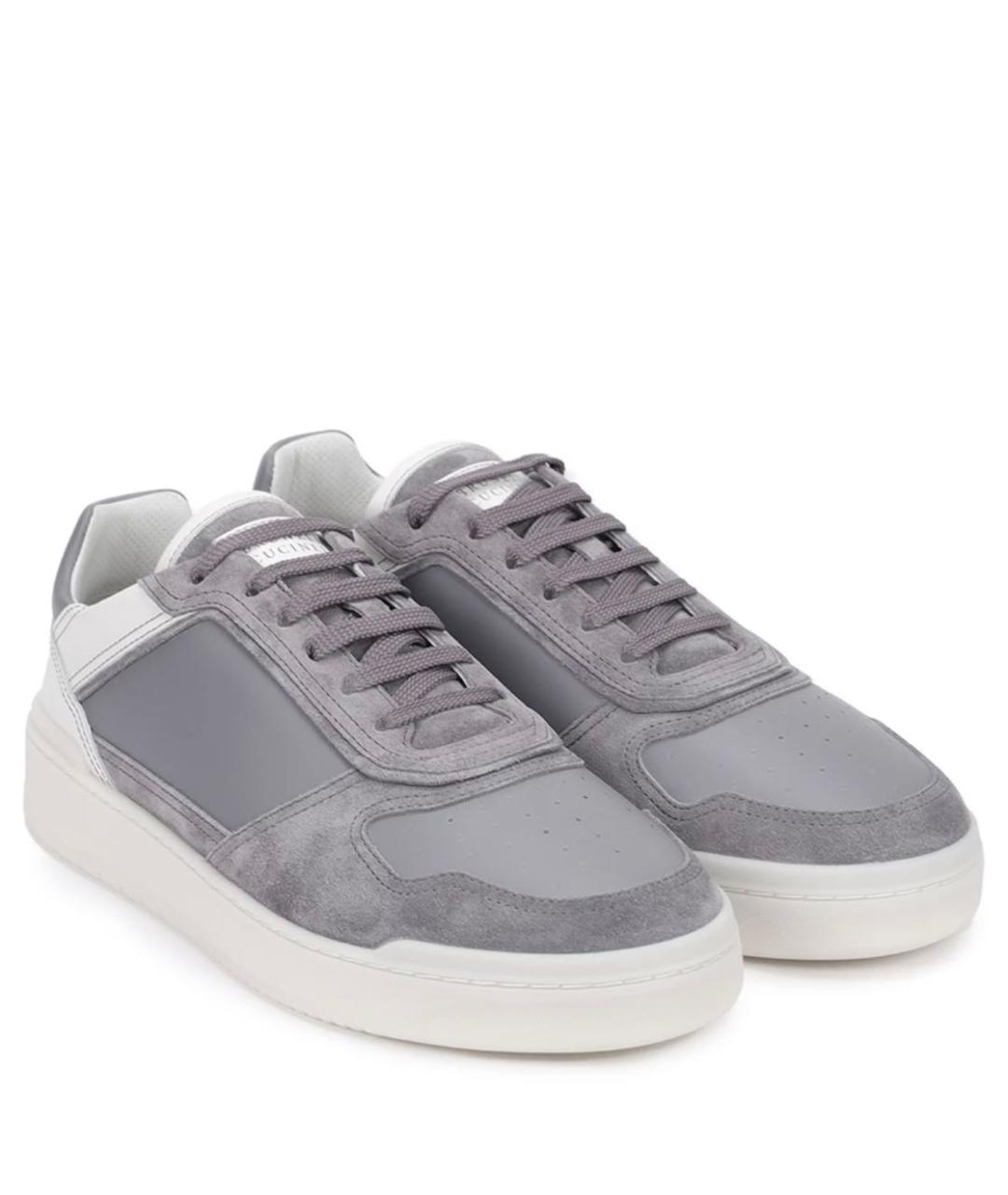 BRUNELLO CUCINELLI Серые низкие кроссовки / кеды, фото 4