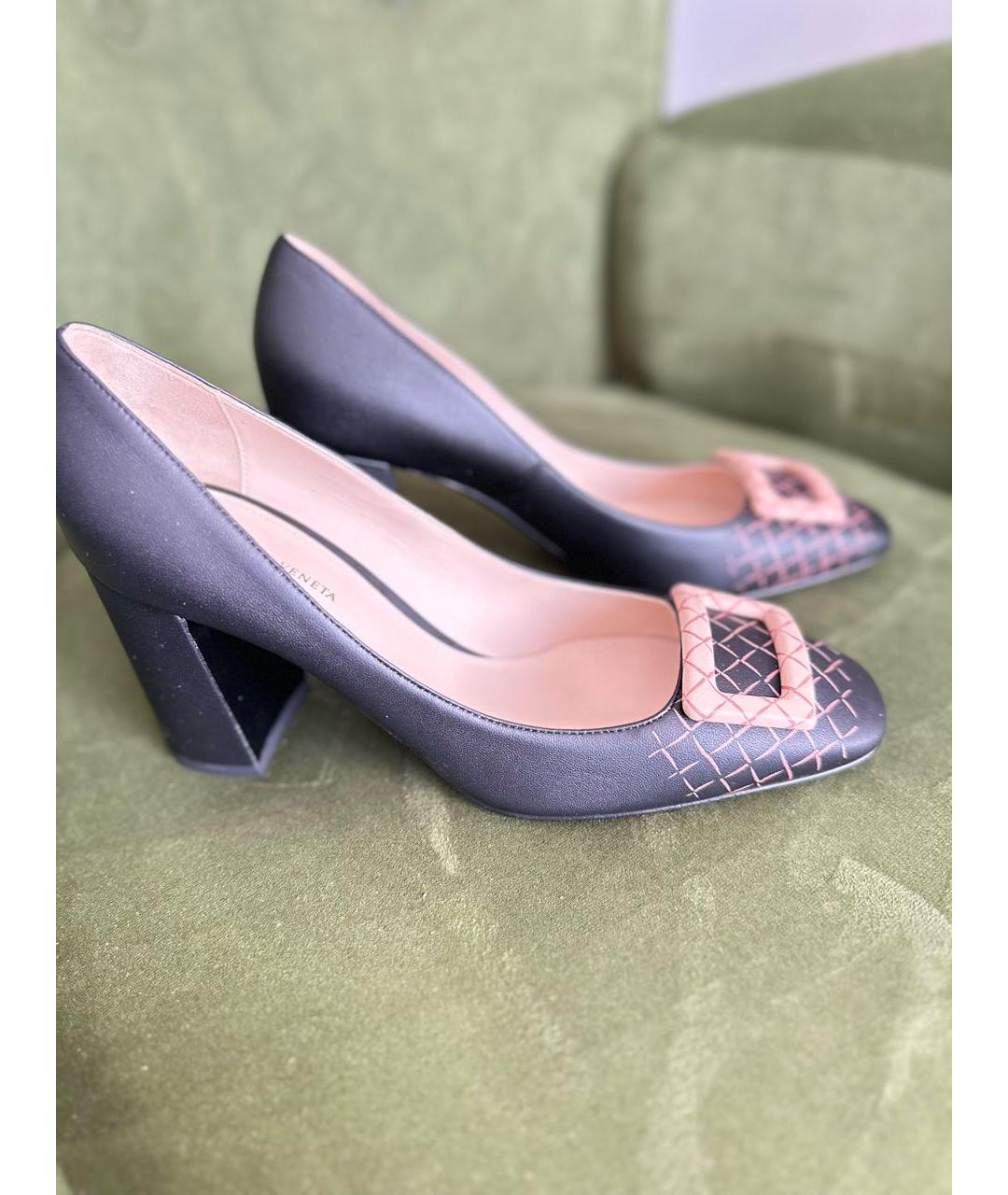 BOTTEGA VENETA Черные кожаные туфли, фото 5