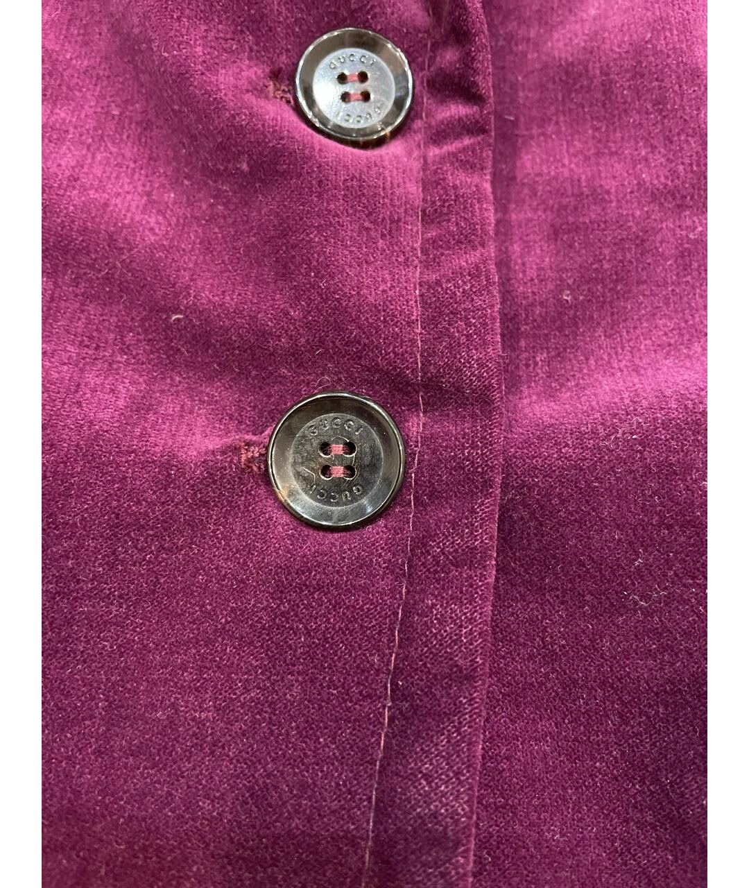 GUCCI Бордовый бархатный жакет/пиджак, фото 6