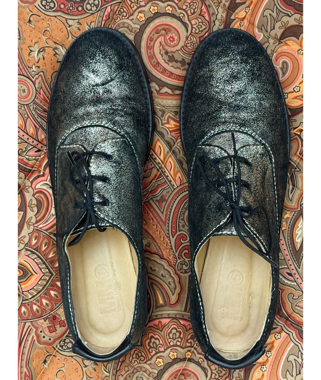 MM6 MAISON MARGIELA Черные кожаные брогги и оксфорды, фото 3