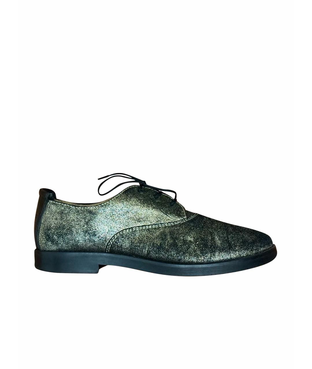 MM6 MAISON MARGIELA Черные кожаные брогги и оксфорды, фото 1
