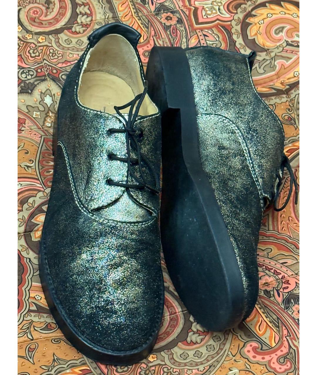 MM6 MAISON MARGIELA Черные кожаные брогги и оксфорды, фото 6
