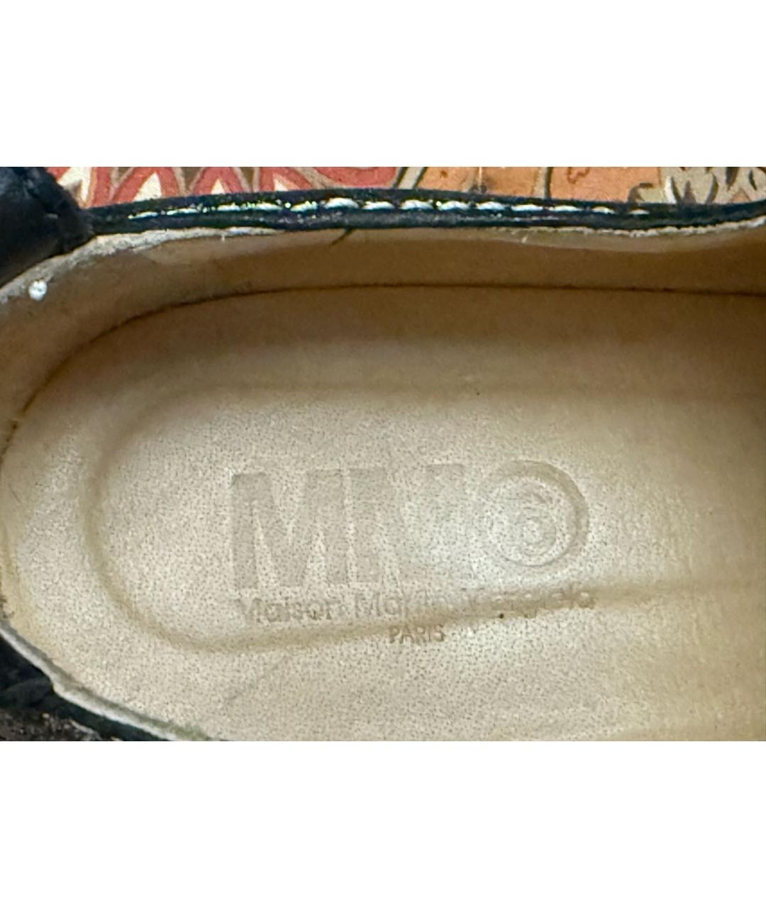 MM6 MAISON MARGIELA Черные кожаные брогги и оксфорды, фото 7