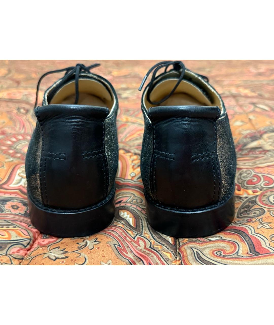 MM6 MAISON MARGIELA Черные кожаные брогги и оксфорды, фото 4