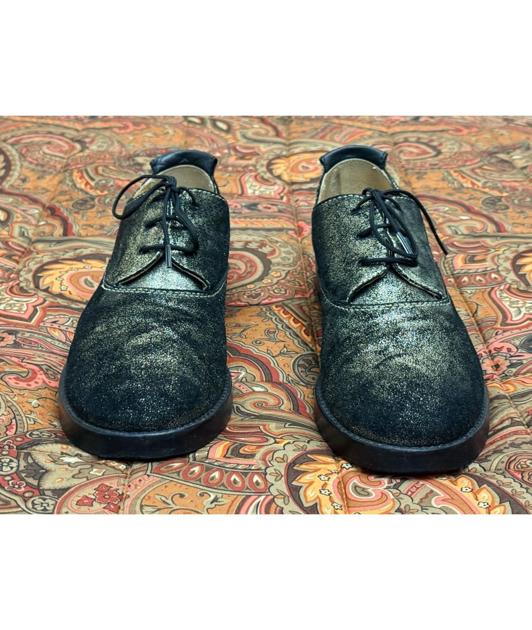 MM6 MAISON MARGIELA Черные кожаные брогги и оксфорды, фото 2