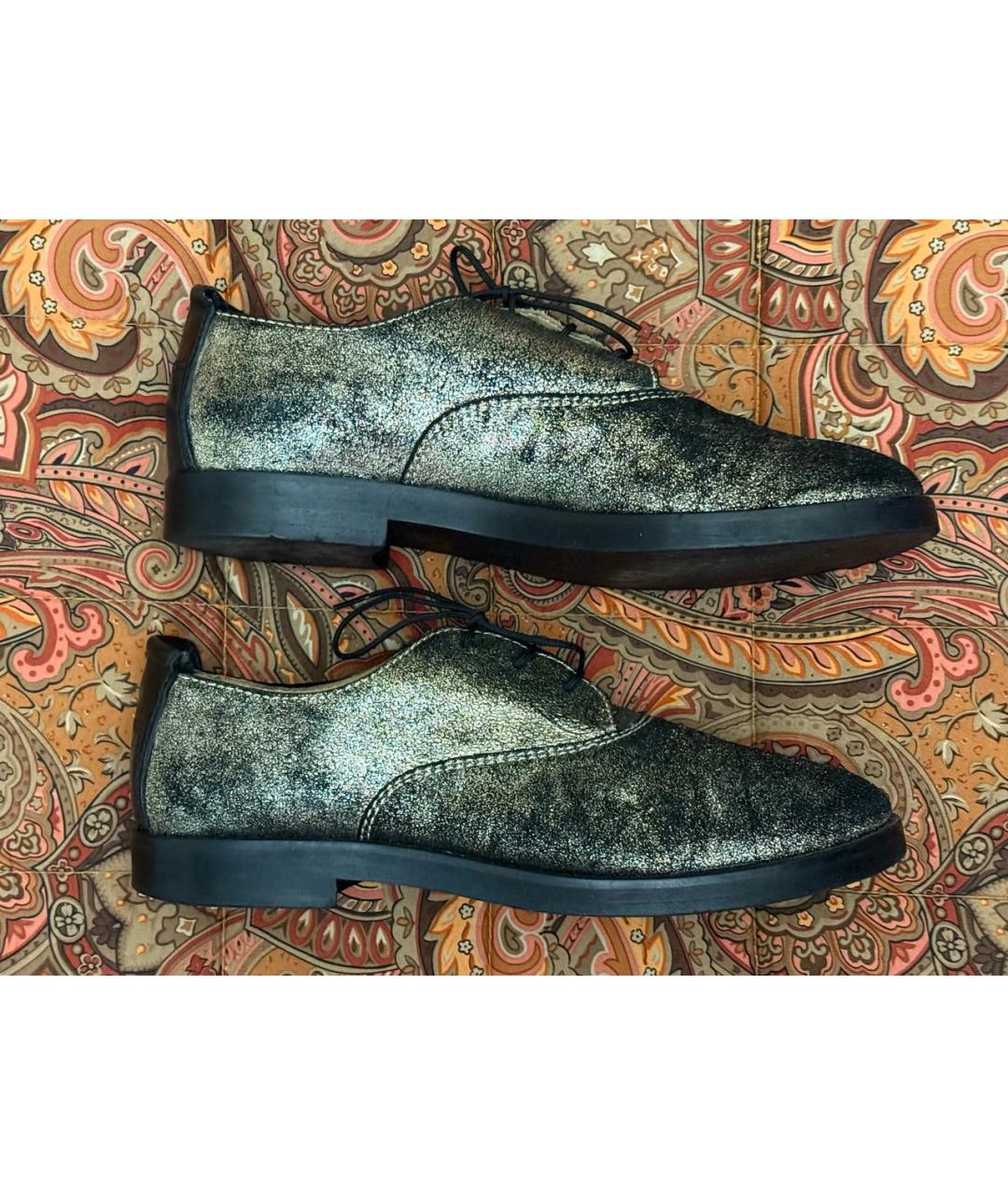 MM6 MAISON MARGIELA Черные кожаные брогги и оксфорды, фото 9