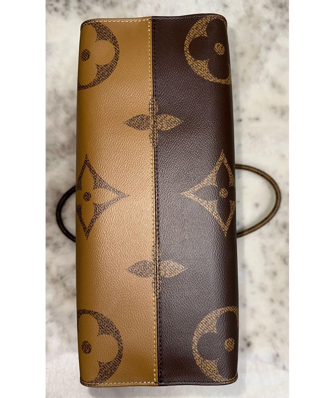 LOUIS VUITTON Коричневая сумка тоут из искусственной кожи, фото 6