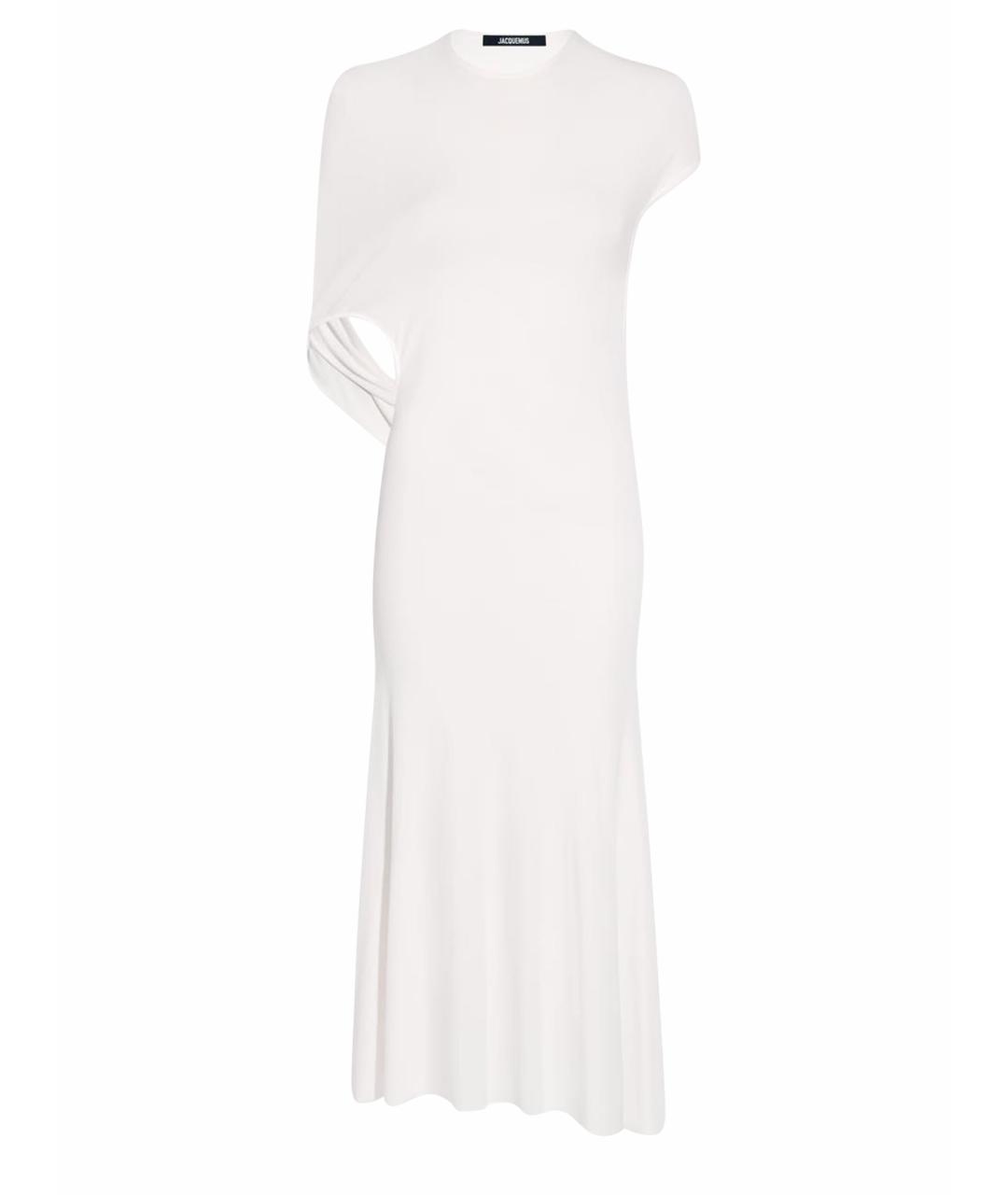 JACQUEMUS Белое вискозное коктейльное платье, фото 1