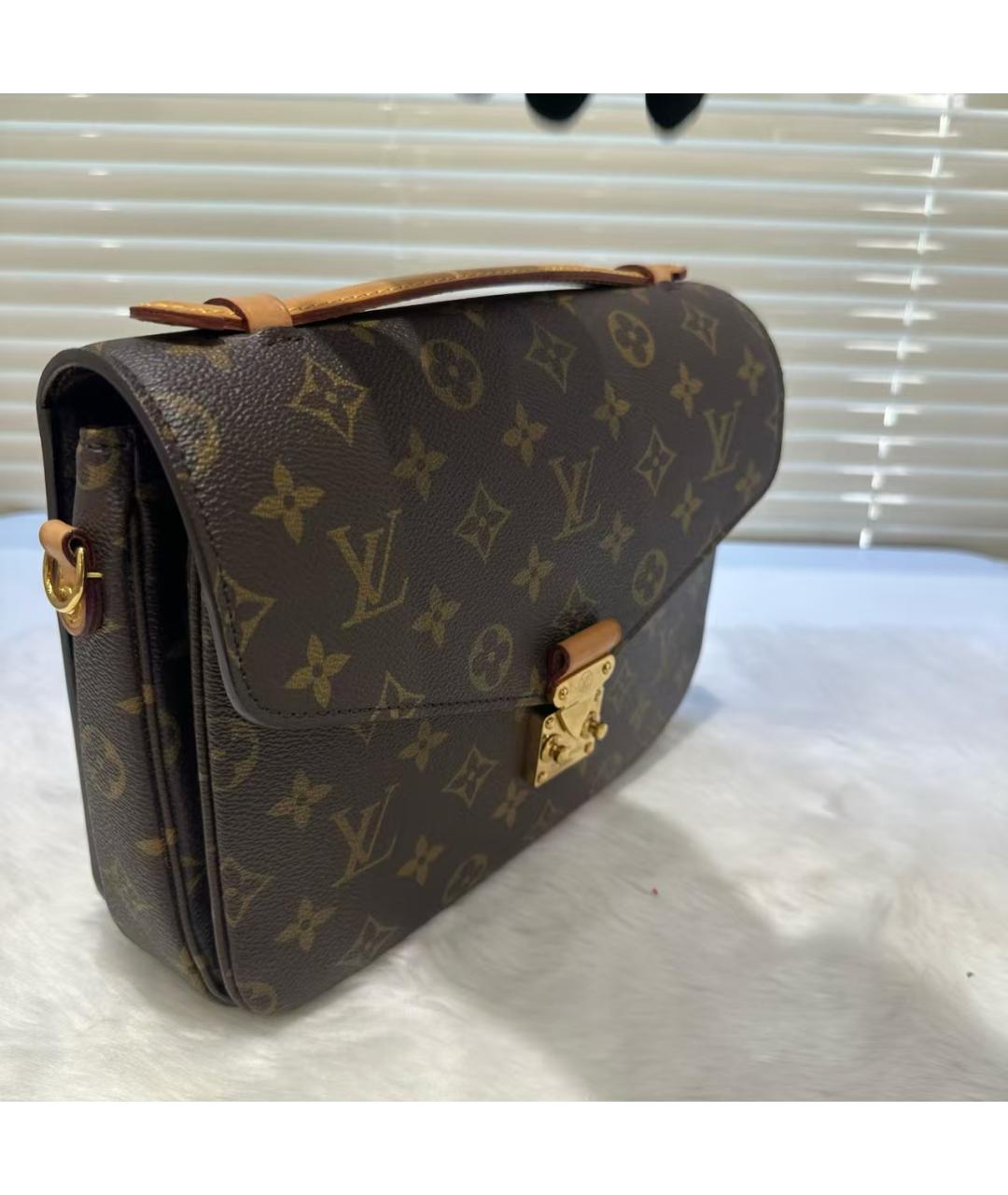 LOUIS VUITTON Коричневая сумка с короткими ручками, фото 2