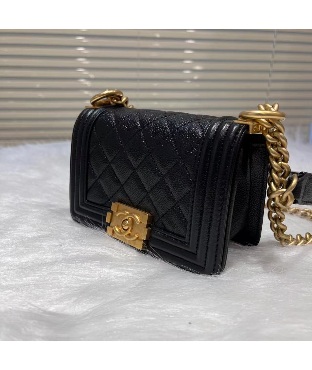 CHANEL Черная кожаная сумка через плечо, фото 4