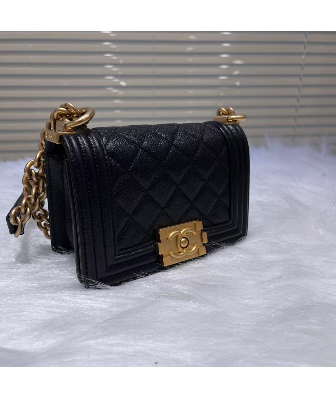 CHANEL Черная кожаная сумка через плечо, фото 3