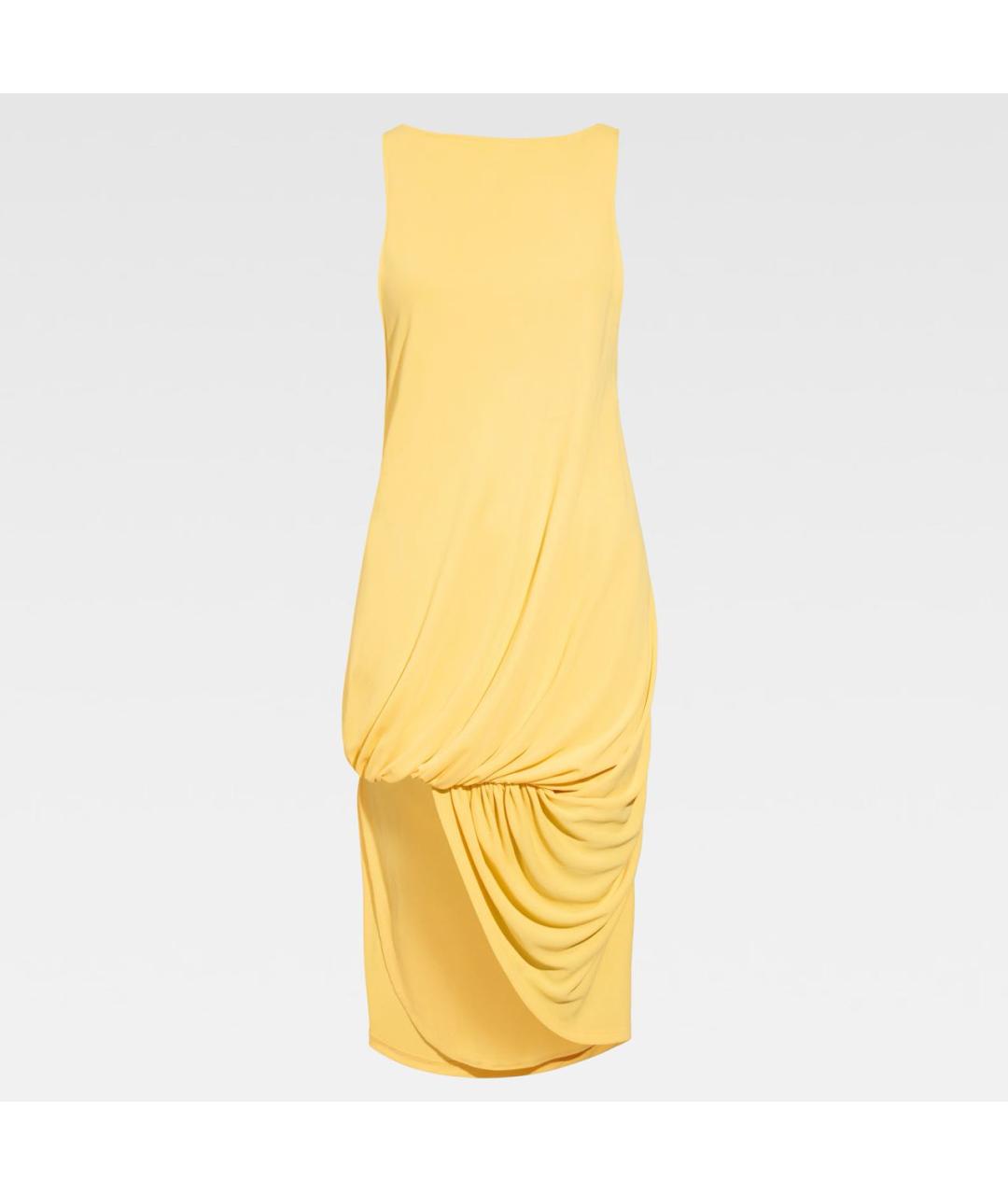 JACQUEMUS Желтое вискозное повседневное платье, фото 7