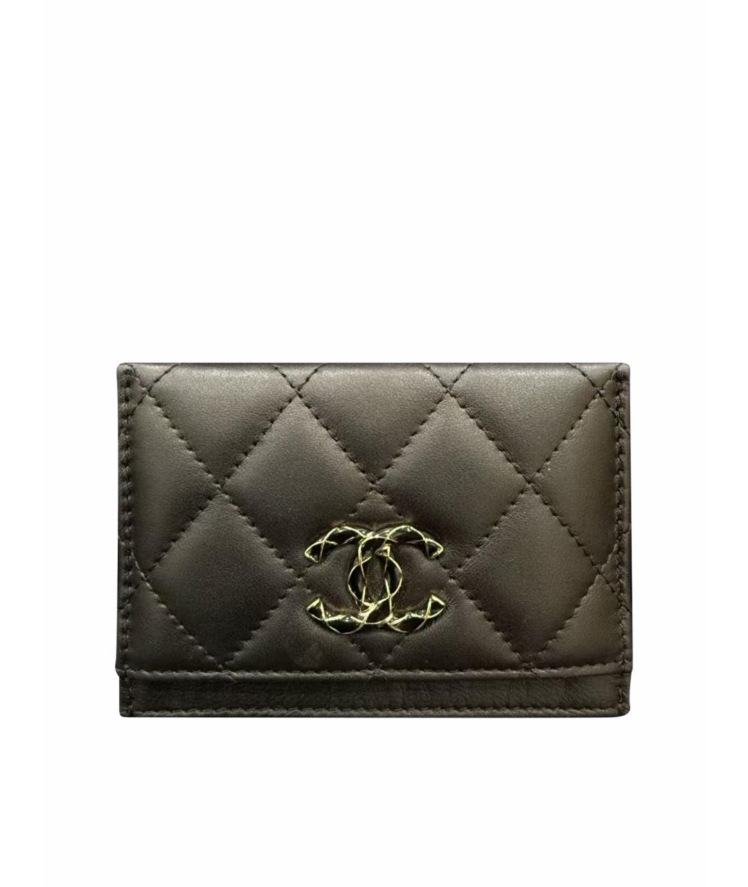 CHANEL Черный кожаный кардхолдер, фото 1