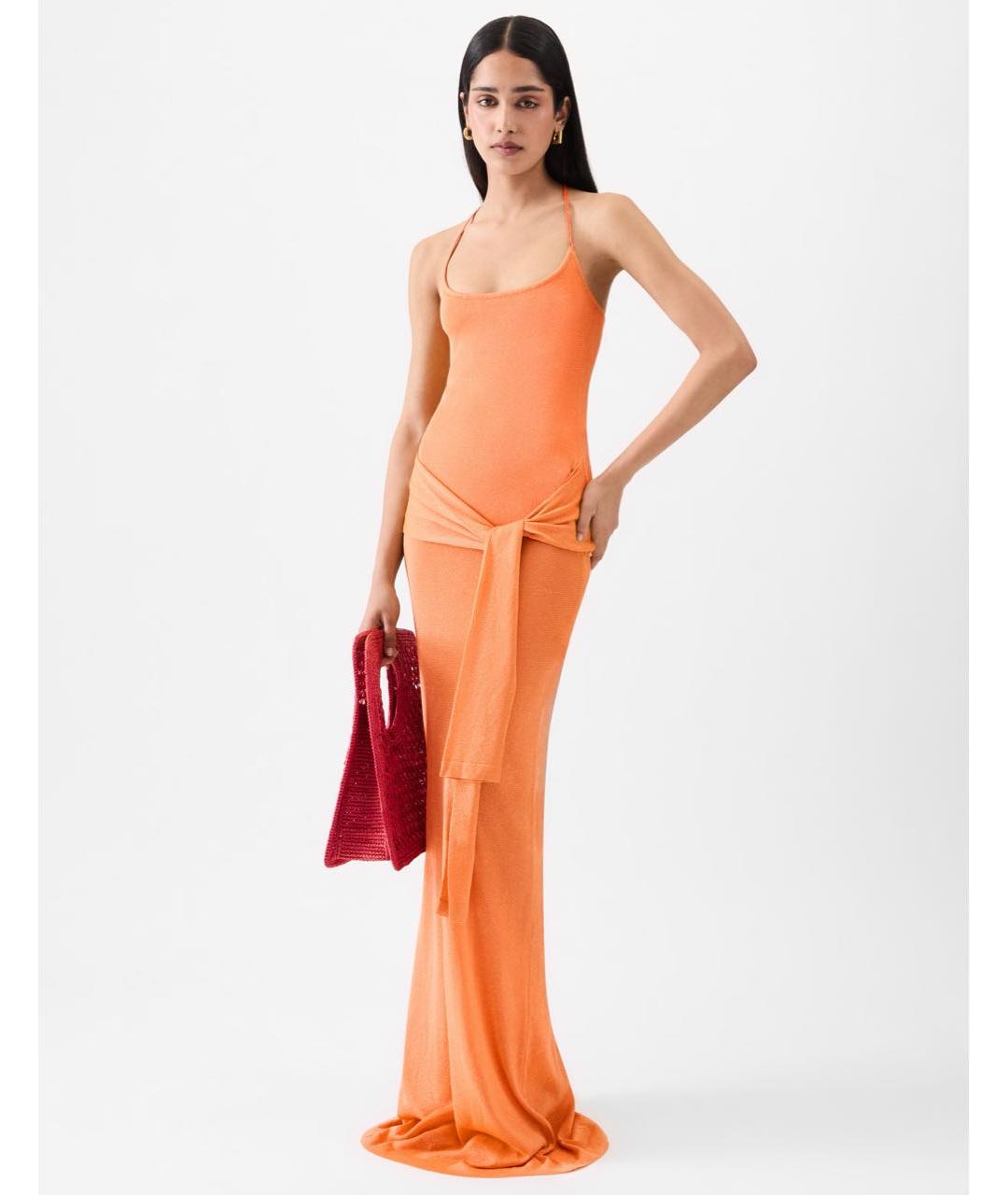 JACQUEMUS Оранжевое вискозное парео, фото 2