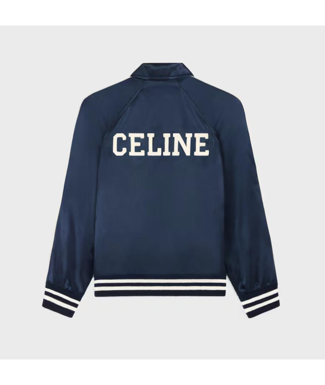 CELINE Синяя полиэстеровая куртка, фото 2