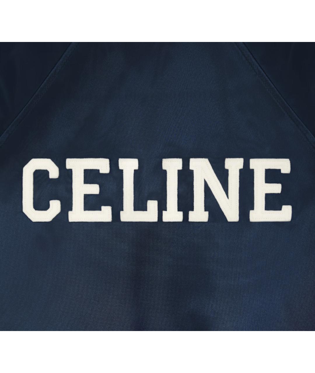 CELINE Синяя полиэстеровая куртка, фото 4