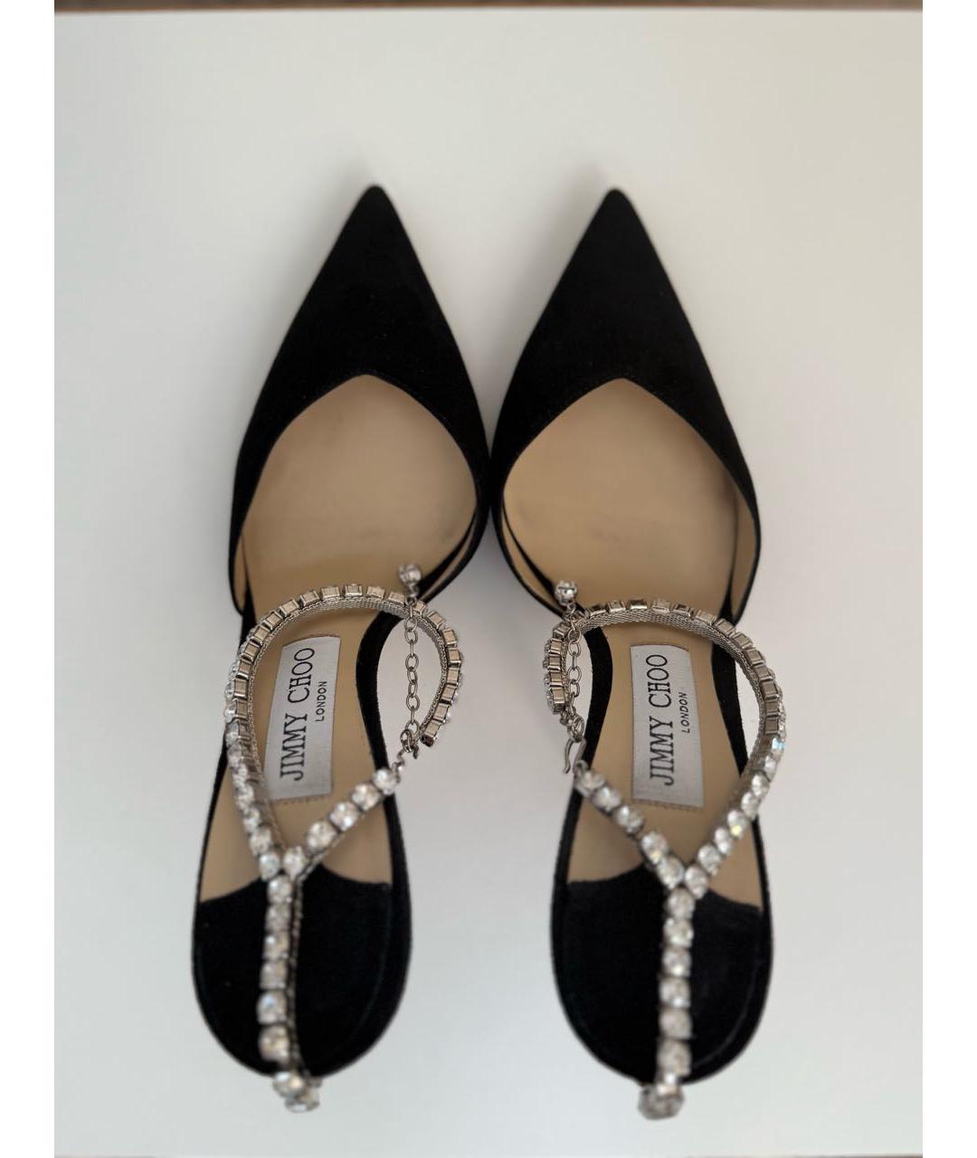 JIMMY CHOO Черные замшевые туфли, фото 3