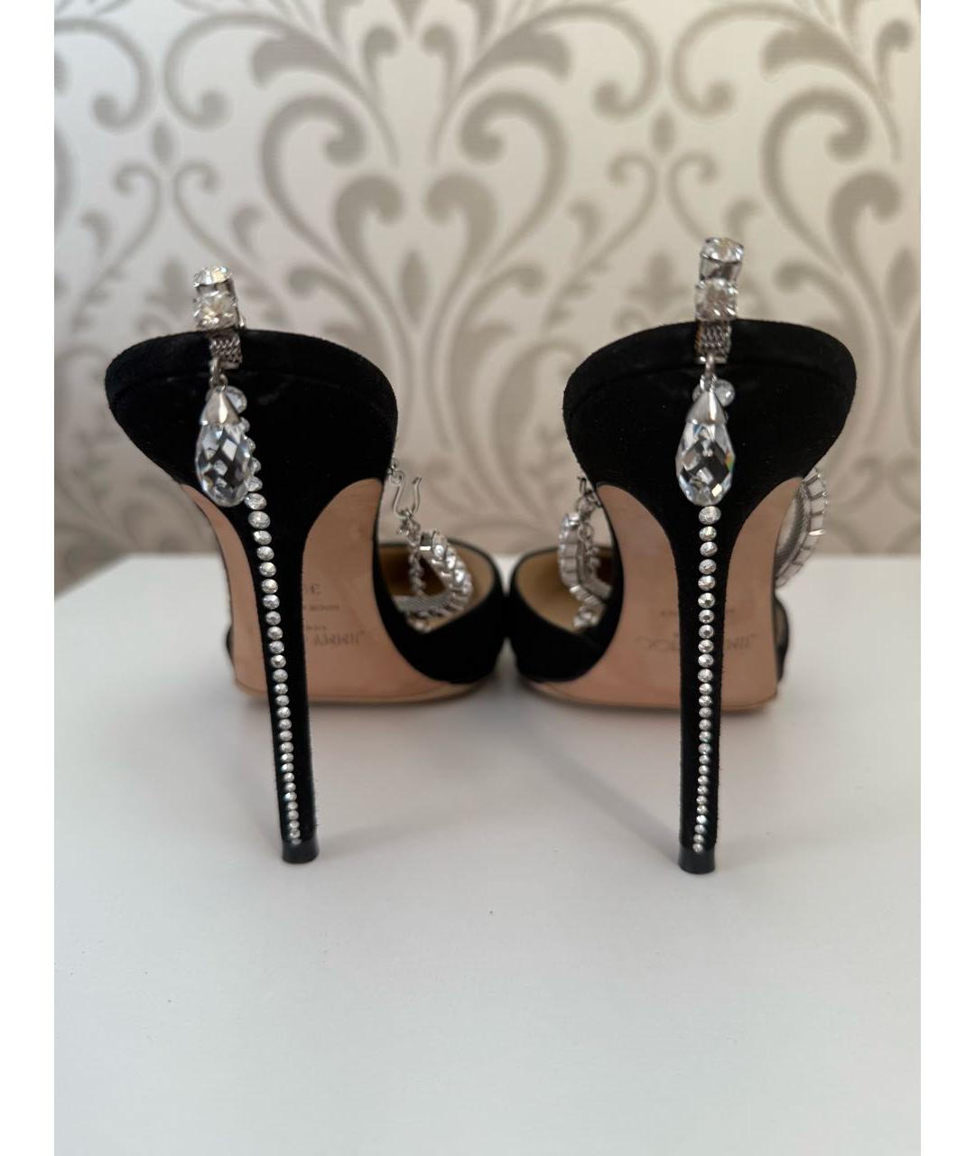 JIMMY CHOO Черные замшевые туфли, фото 4