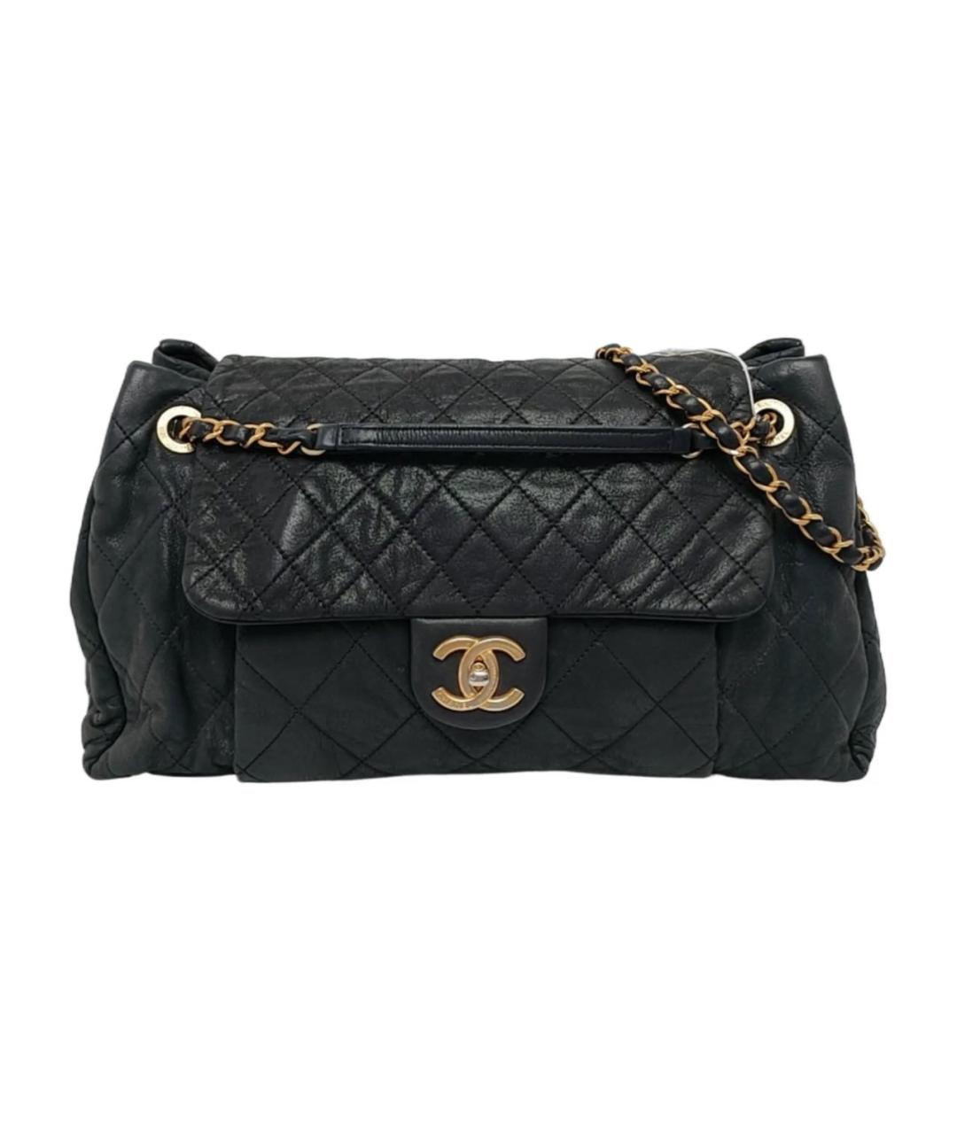 CHANEL Черная кожаная сумка тоут, фото 1