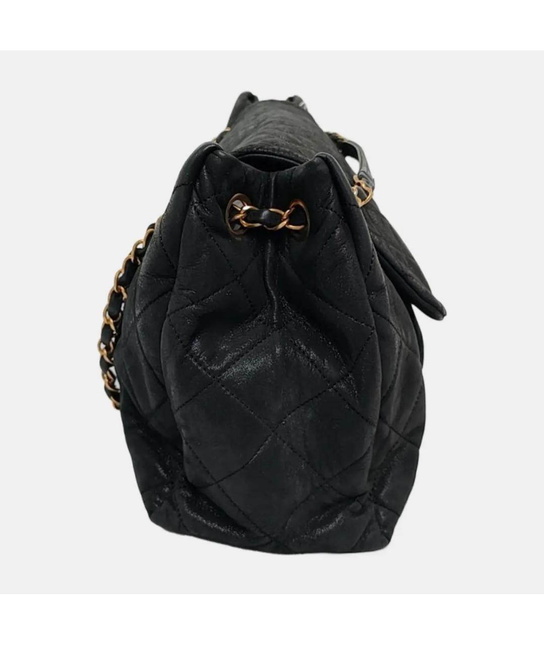 CHANEL Черная кожаная сумка тоут, фото 3