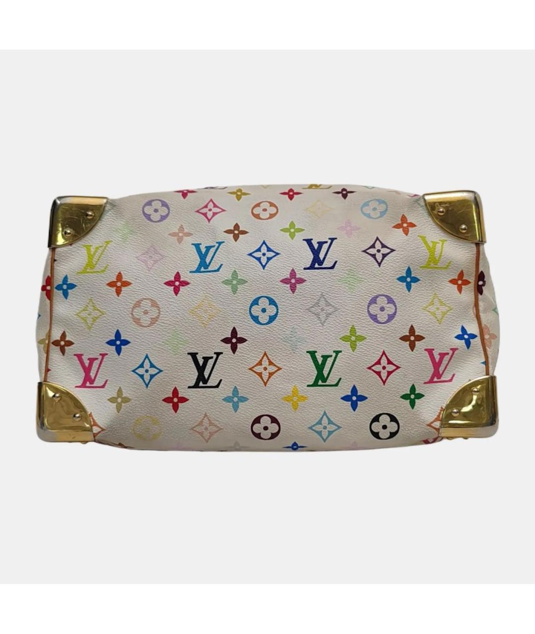 LOUIS VUITTON Белая кожаная сумка тоут, фото 5