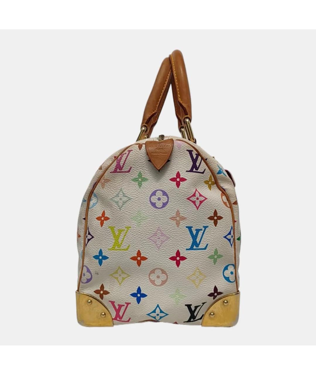 LOUIS VUITTON Белая кожаная сумка тоут, фото 3
