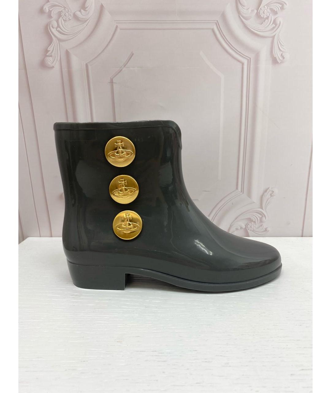 VIVIENNE WESTWOOD Серые резиновые сапоги, фото 9