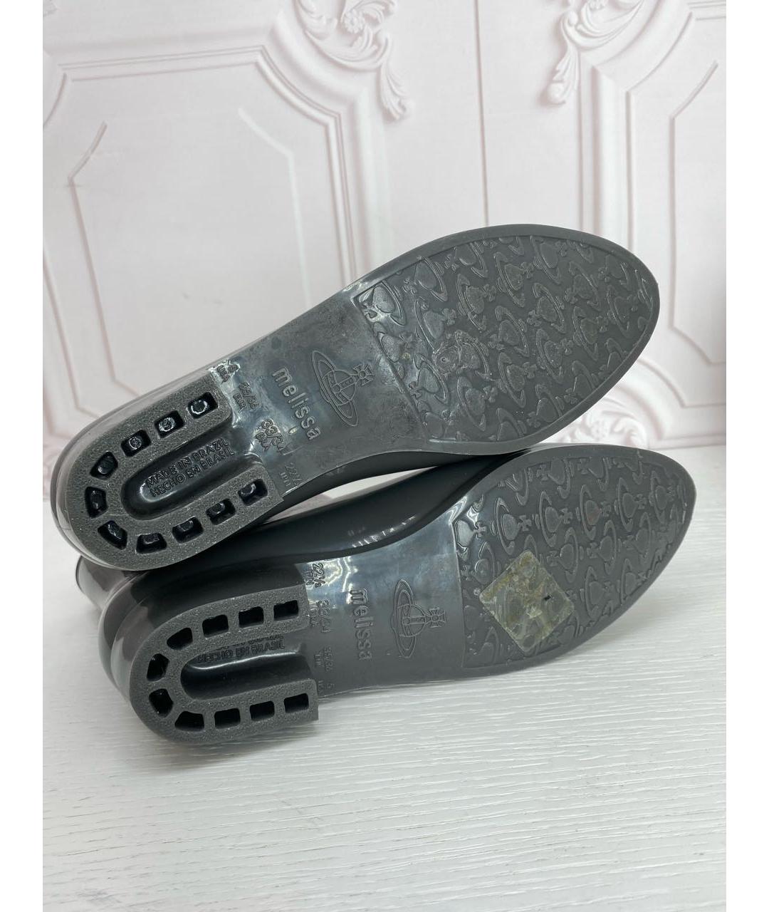 VIVIENNE WESTWOOD Серые резиновые сапоги, фото 5