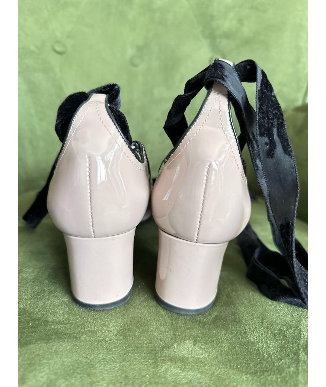 VALENTINO Бежевые кожаные туфли, фото 4