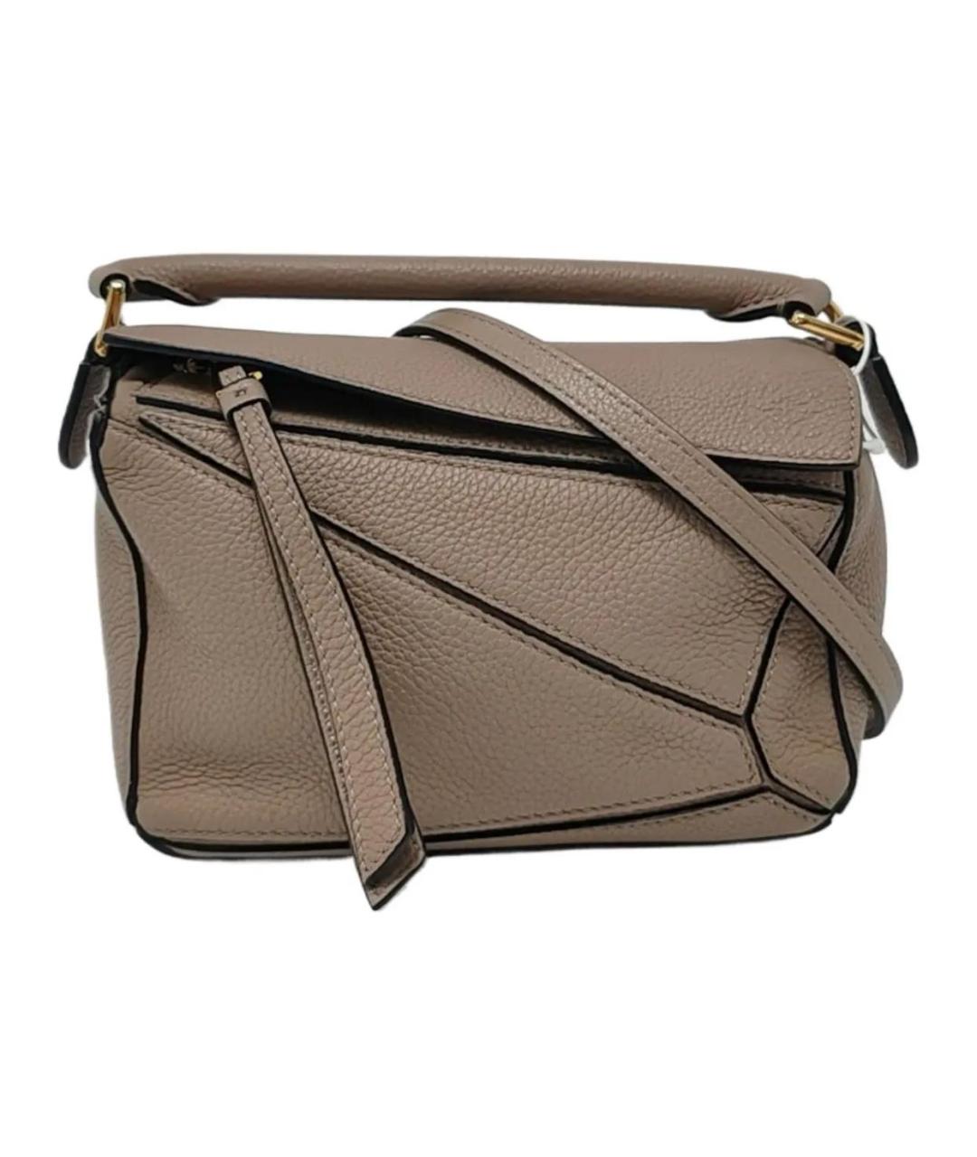 LOEWE Бежевая кожаная сумка через плечо, фото 1