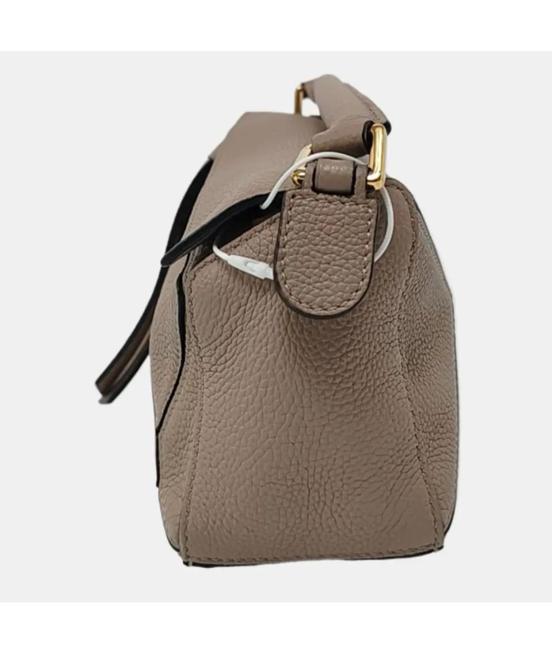 LOEWE Бежевая кожаная сумка через плечо, фото 2