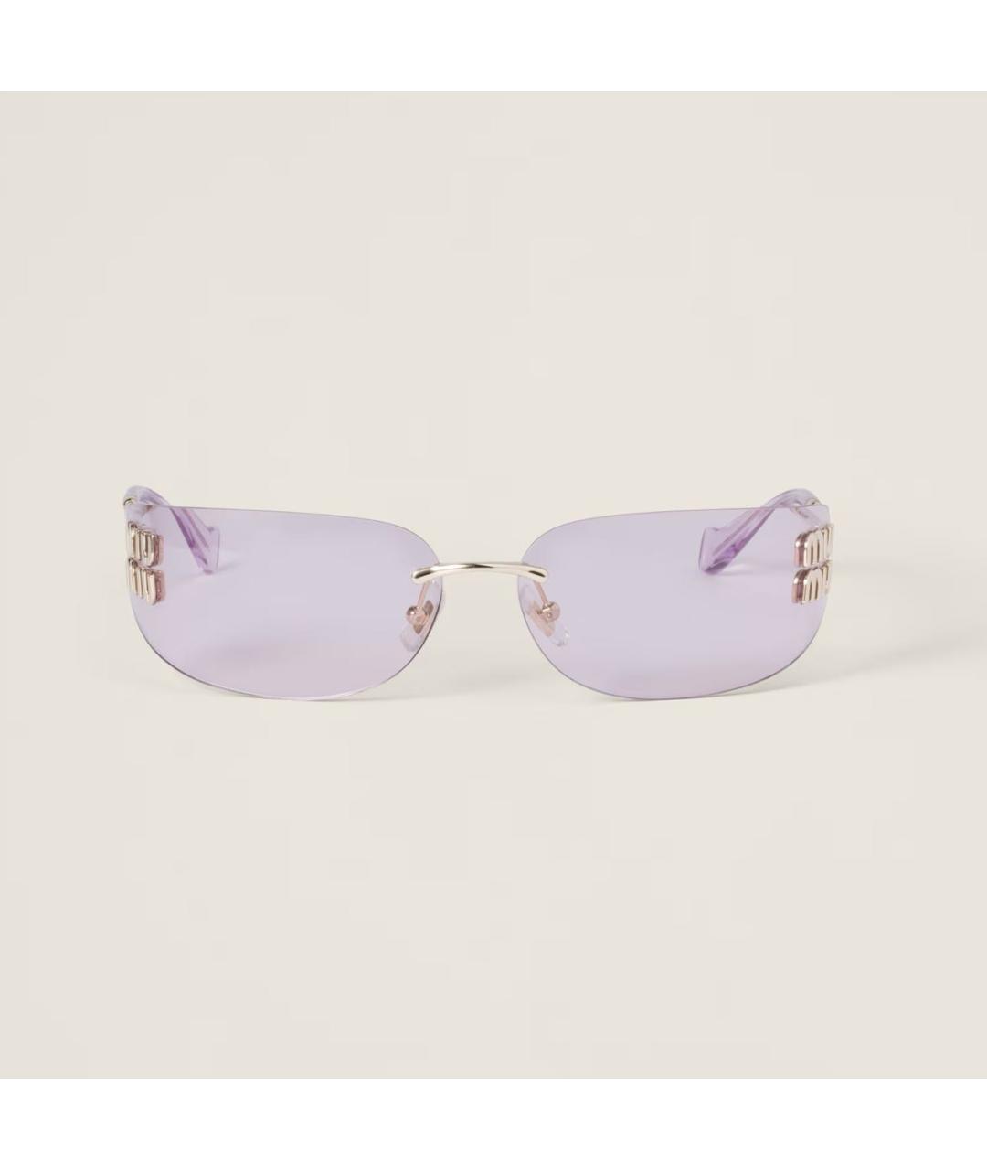 MIU MIU Фиолетовые металлические солнцезащитные очки, фото 4