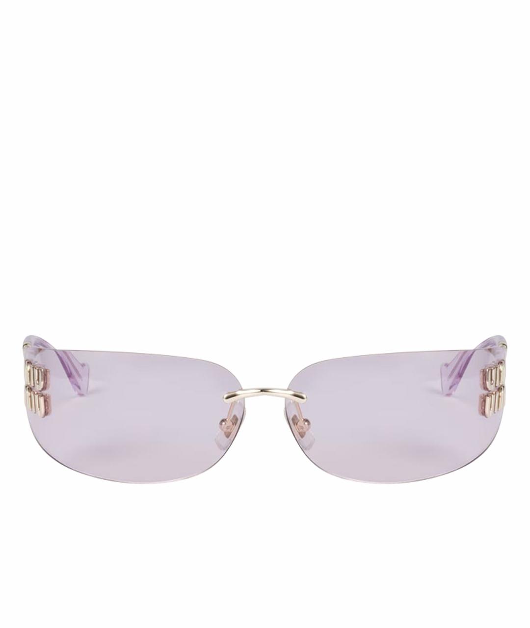 MIU MIU Фиолетовые металлические солнцезащитные очки, фото 1