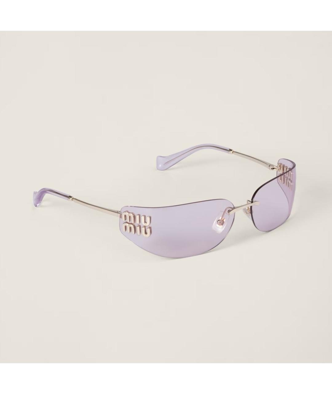 MIU MIU Фиолетовые металлические солнцезащитные очки, фото 2