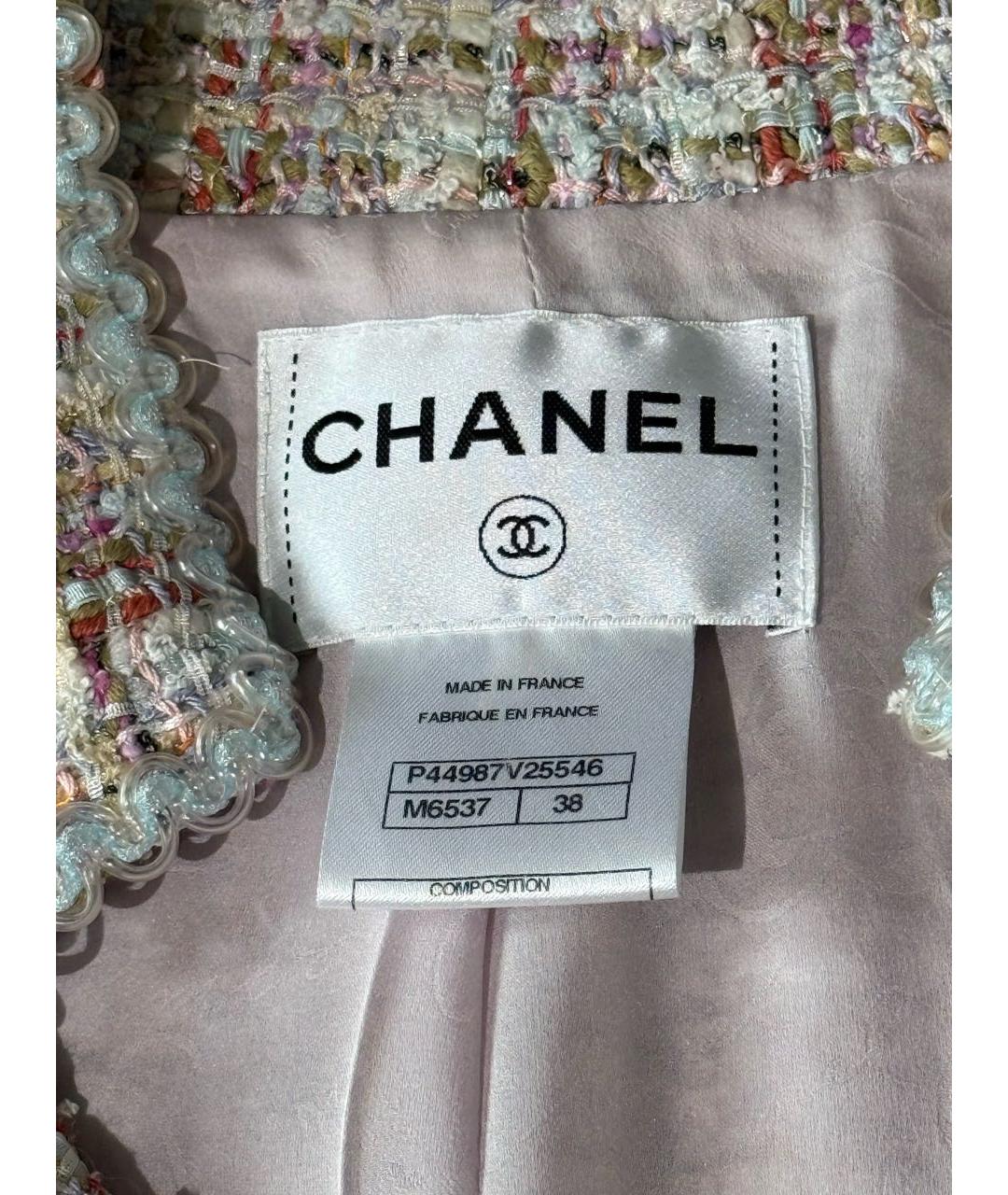 CHANEL Мульти твидовый жакет/пиджак, фото 6
