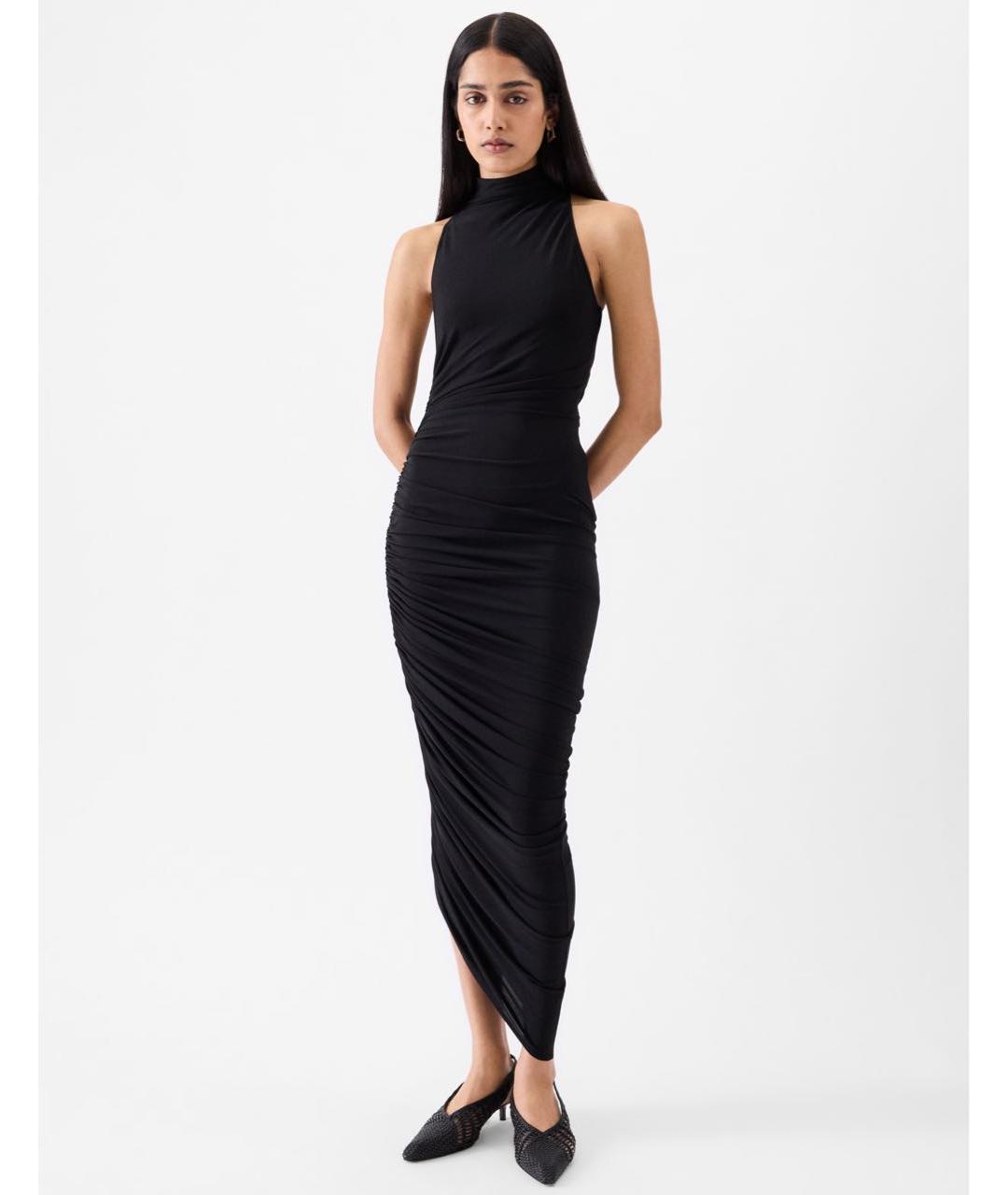 JACQUEMUS Черное ацетатное коктейльное платье, фото 2